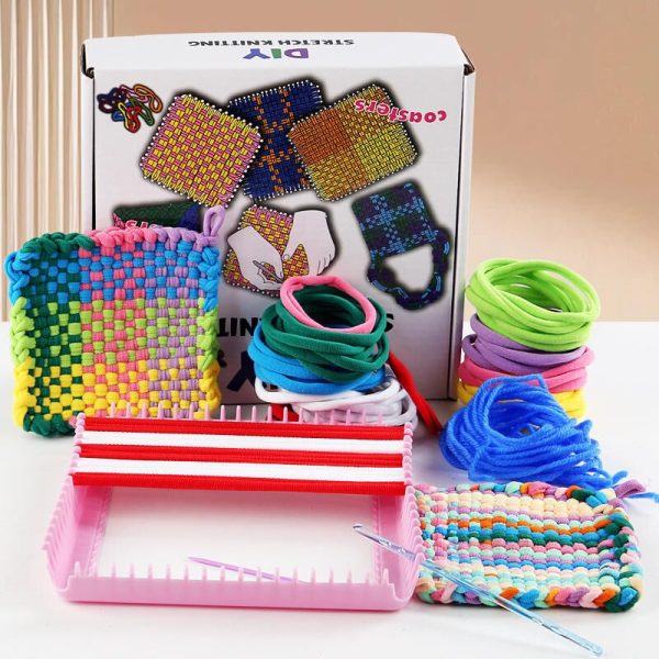 Diy Educational Toys Craft Kit Knitting Kit Weaving Loom Loops Weaving ...
