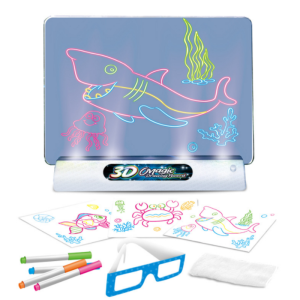 2022 new hot sale 3d fluorescent drawing board three dimensional writing board doodling board