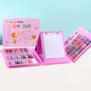 hot sell 208pcs stationary set for kids student painting coloring drawing arts crafts super mega set